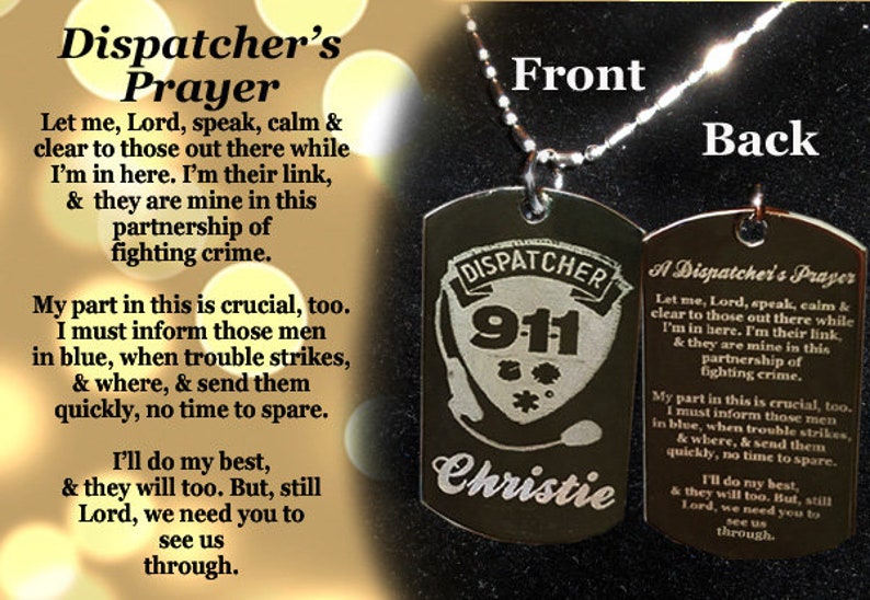 Dispatcher�s Prayer Dispatcher Dispatcher Gift 911 Etsy