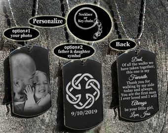 Regalo personalizado para el padre de la novia collar o llavero