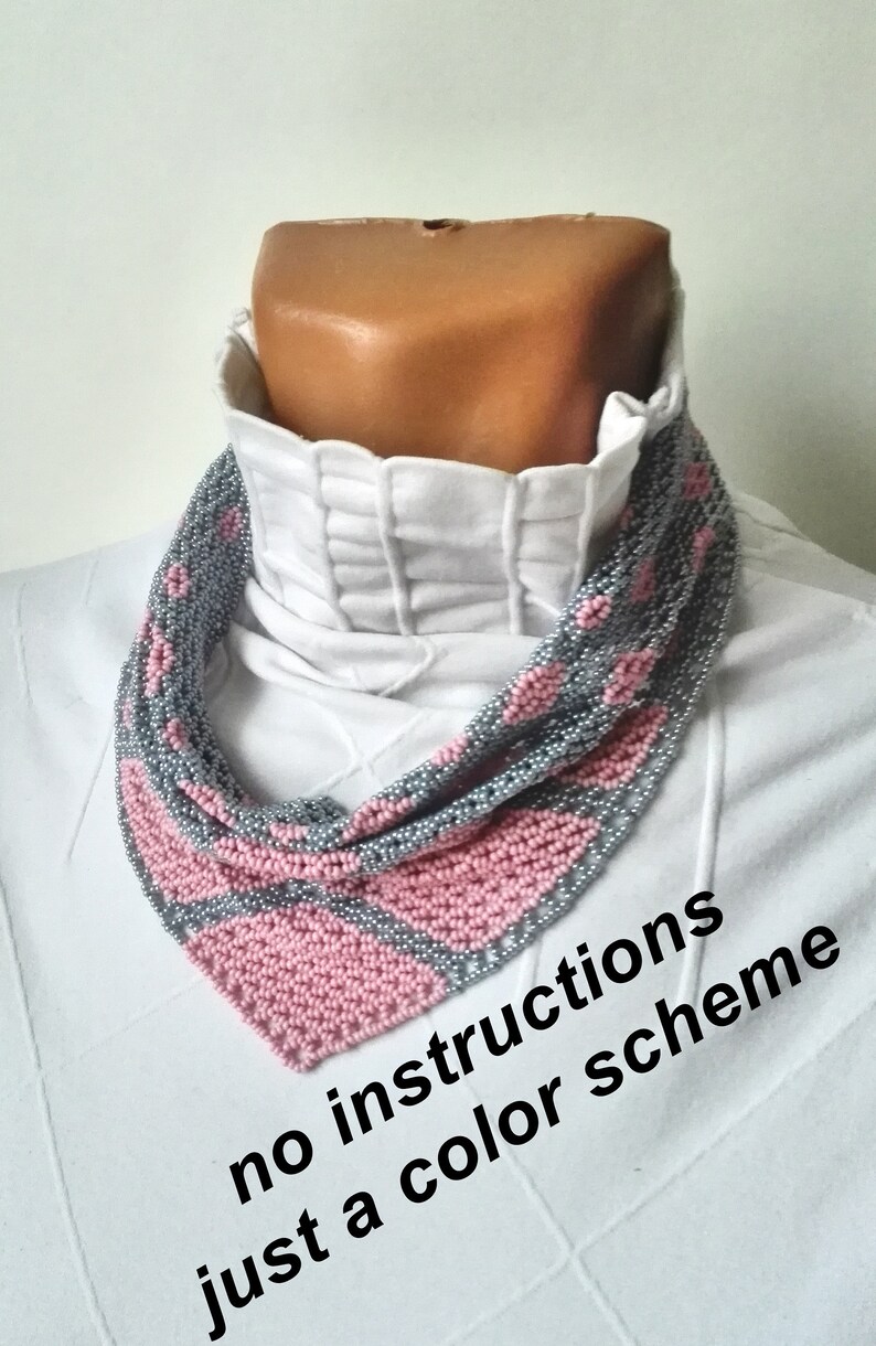 Download DIY PDF scheme pattern beaded scarf pattern color scheme scarf | Etsy
