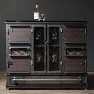 Liquor Cabinet, Vintage style Industrial