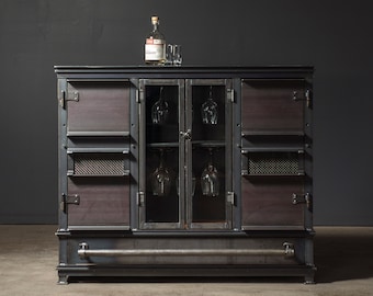 Liquor Cabinet, Vintage style Industrial