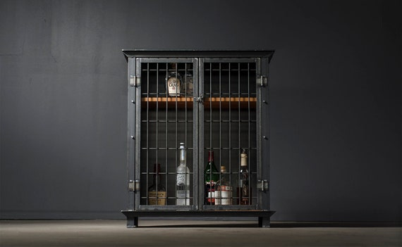 Bar with locking liquor cabinet deals