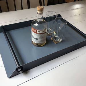 Industrial Ottoman Tray, Serving Tray, Coffee Table Tray