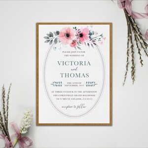 Wedding Invitation and RSVP Template