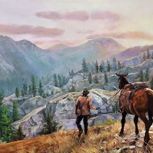 Sunset, original Oil Painting