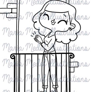 Desde mi ventana digi stamp set for quarantine diary, scrapbooking crafts, image 2