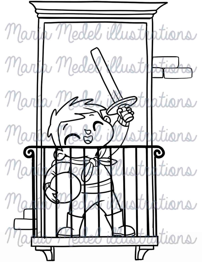 Desde mi ventana digi stamp set for quarantine diary, scrapbooking crafts, image 3