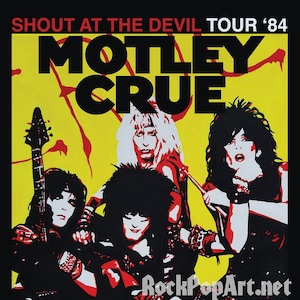 MOTLEY CRUE 1984 Retro Concert Posters reimagina los carteles originales! ¡Aspecto auténtico de estilo retro-vintage! ¡Los fanáticos de Pop Art Crue deben haberlo hecho!