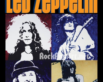 LED ZEPPELIN 1975 Tour NYC Subway Concert Poster Re-imagines the