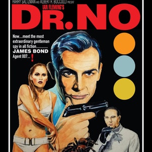 James Bond Dr No Movie Poster Re Imagines The Original Poster Retro