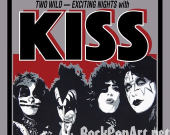KISS 1975, 1977 & Alive II '78 Concert Posters Re-imagines the