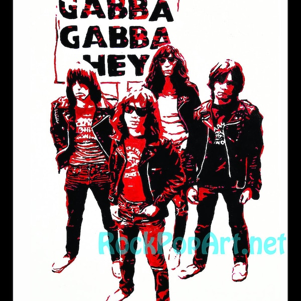RAMONES 1977 and 1978 Tour concert posters re-imagines the original poster retro-vintage style authentic look! Pop Art CBGB Punk Rock Gods!