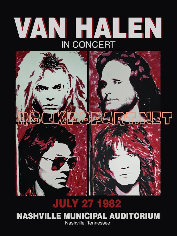 Van Halen 1982 Diver Down Concert Posters – Roth, Eddie, Michael
