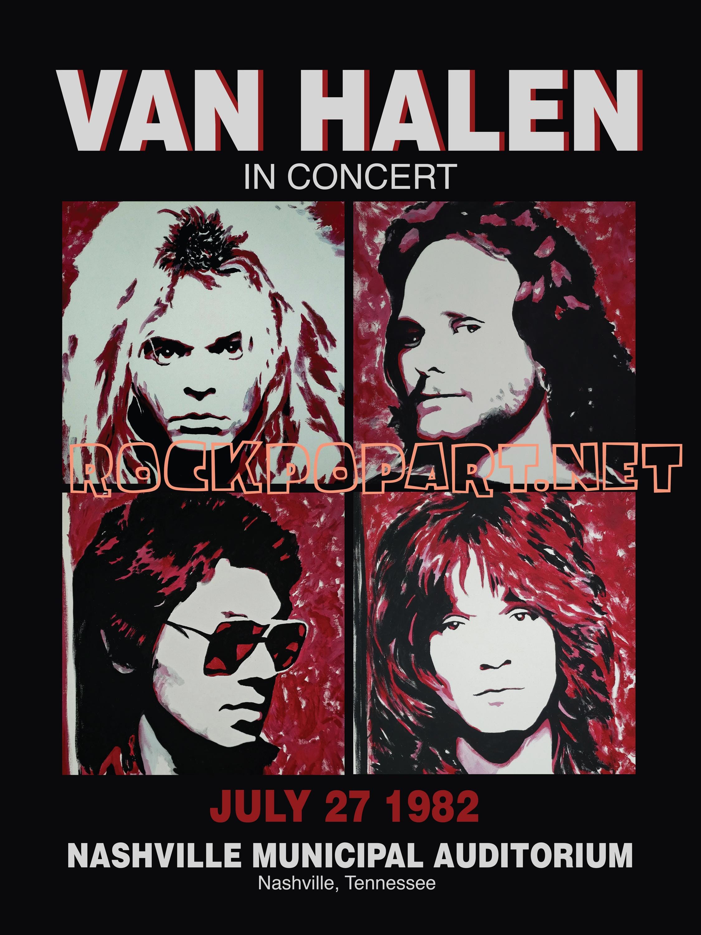 Van Halen 1982 Diver Down Concert Posters – Roth, Eddie, Michael