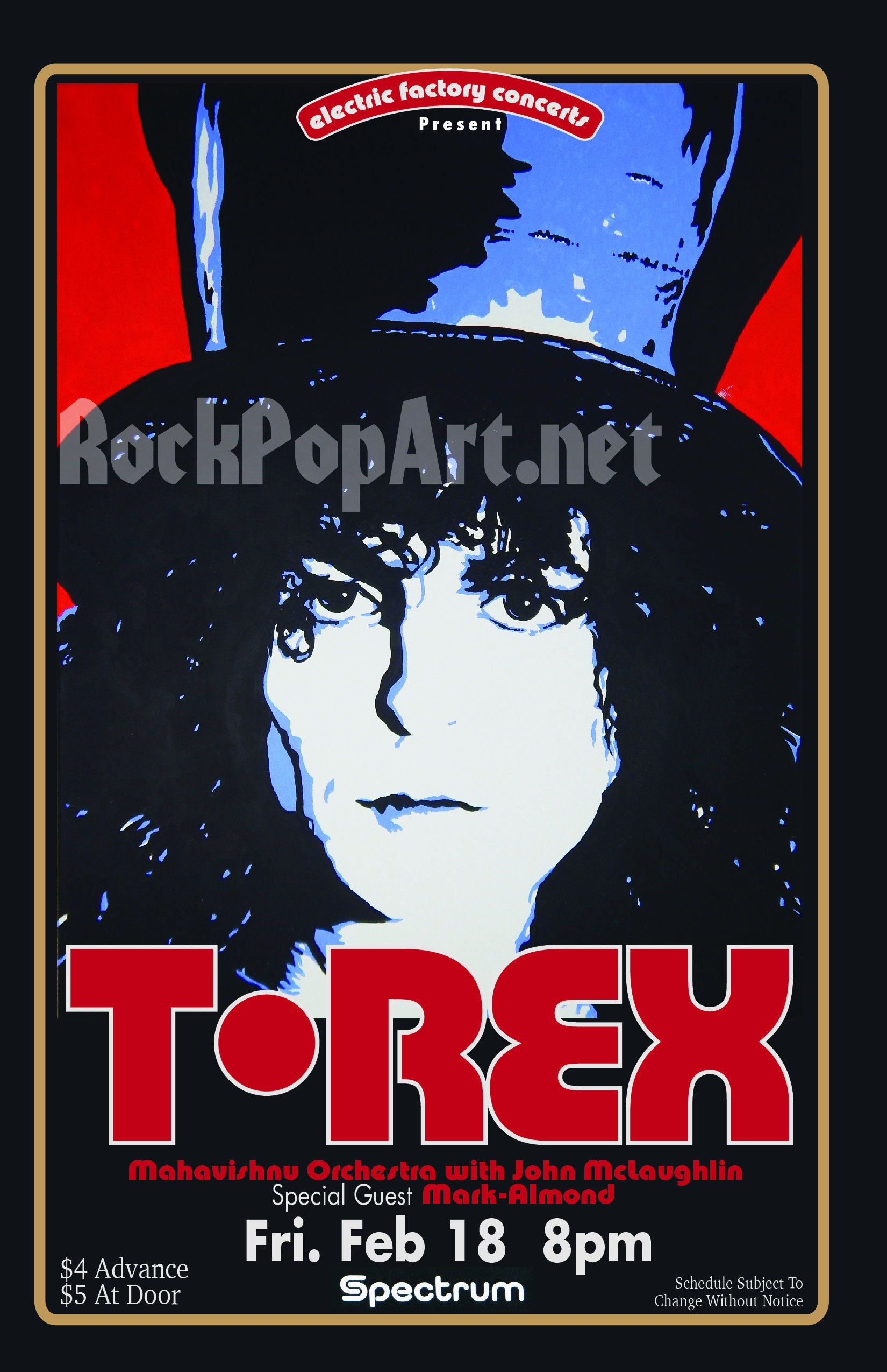 T.REX the Slider Tour Poster MARC BOLAN Concert Poster Re-imagines