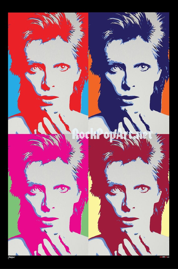 Awesome Pop Art David BOWIE Ziggy Stardust Retro-vintage