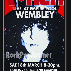 T.REX the Slider Tour Poster MARC BOLAN Concert Poster Re-imagines the ...