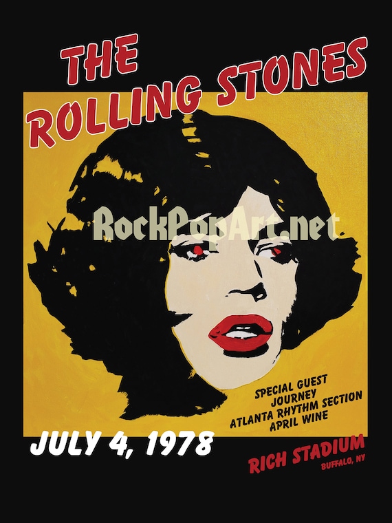 ROLLING STONES 1978 Tour Poster Featuring Mick Jagger Re-imagined
