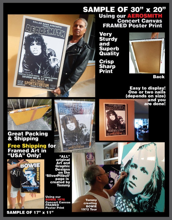 the Posters Tour - Look Original Hot Style 1978 Metal Piece Van Halen Re-imagines Concert SABBATH Etsy OZZY Art Pop Authentic Retro-vintage BLACK
