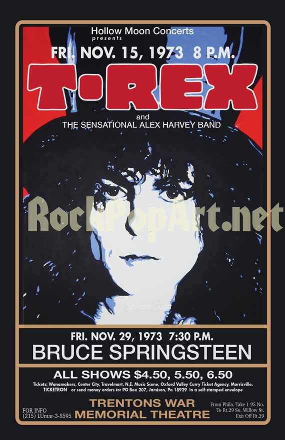 T.REX the Slider Tour Poster MARC BOLAN Concert Poster Re-imagines