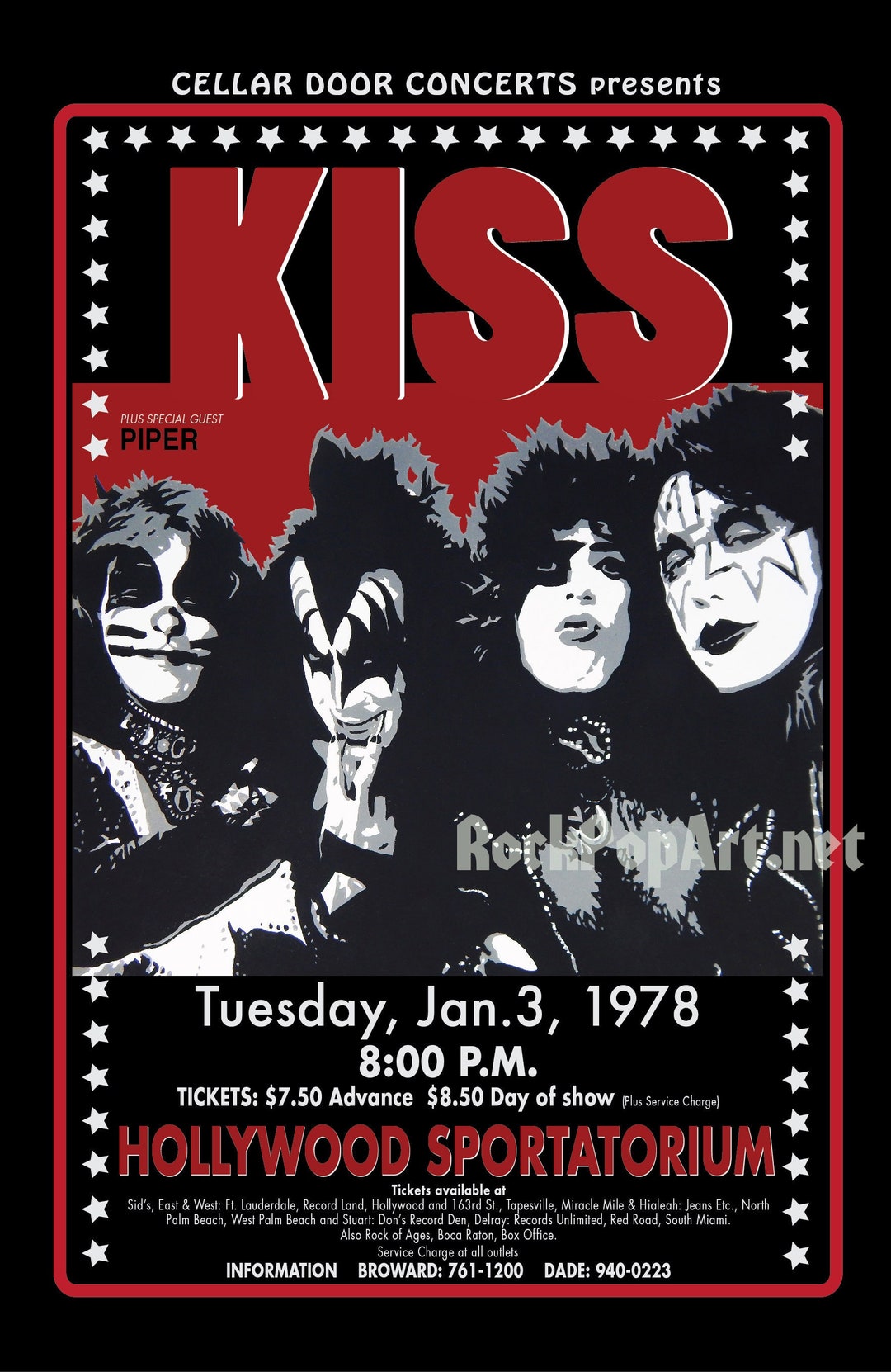 KISS 1975, 1977 & Alive II '78 concert posters re-imagines the