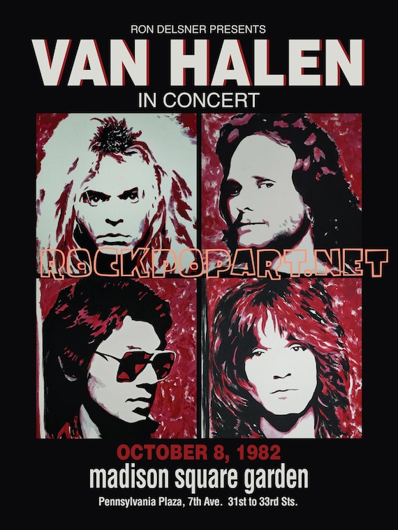 Van Halen 1982 Diver Down Concert Posters – Roth, Eddie, Michael