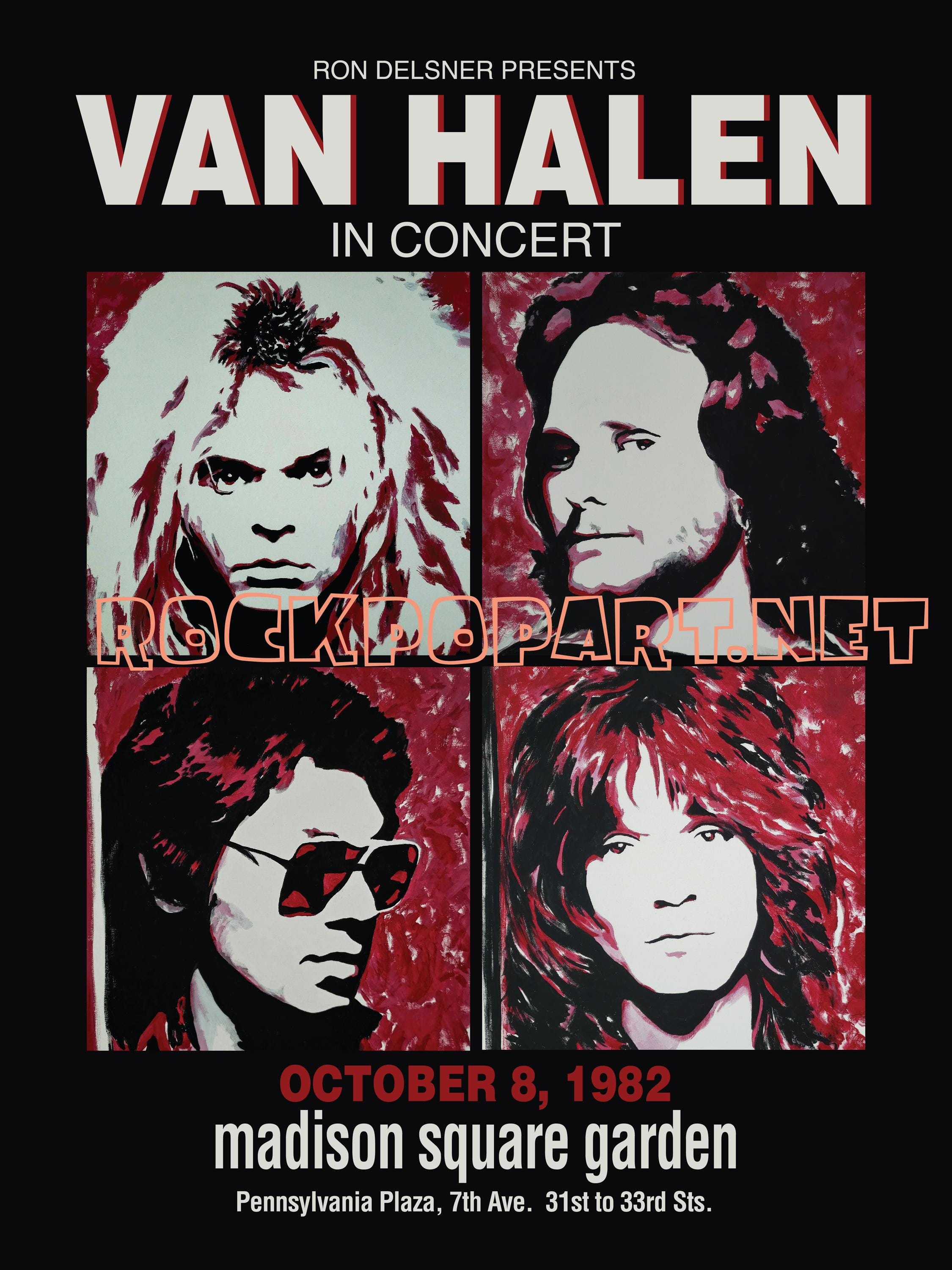 Van Halen 1982 Diver Down Concert Posters – Roth, Eddie, Michael