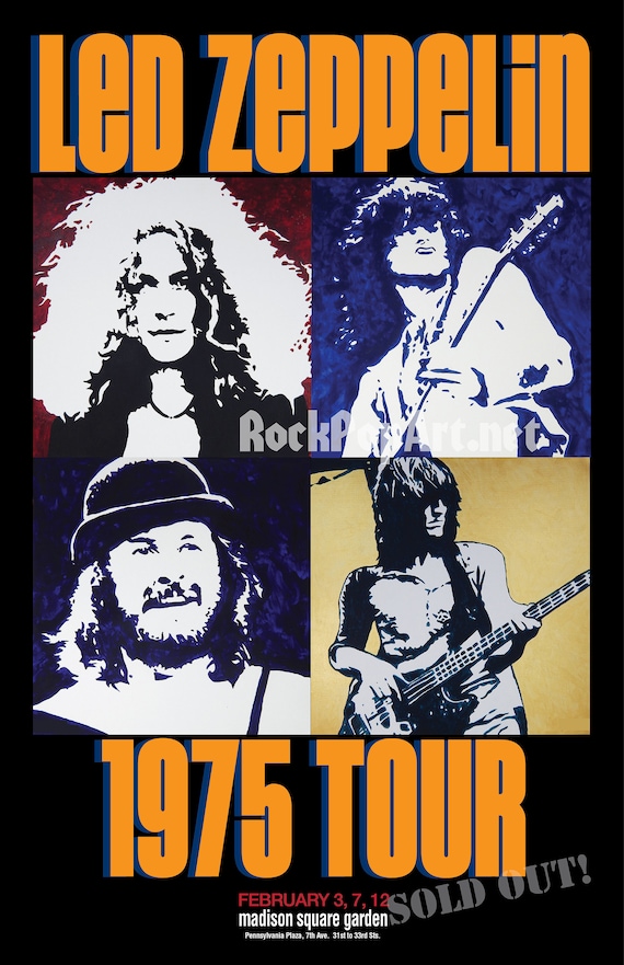 LED ZEPPELIN 1975 Tour NYC Subway Concert Poster Re-imagines the