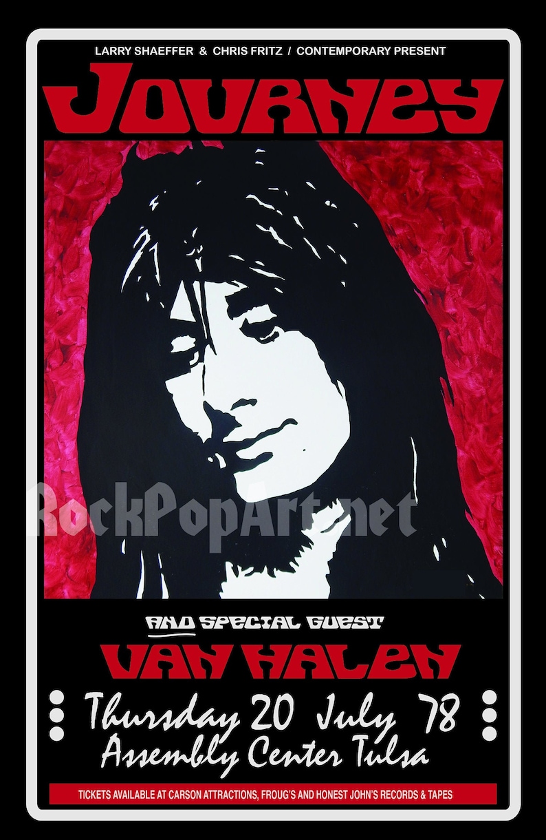JOURNEY 1978 Steve Perry concert poster re-imagines the | Etsy