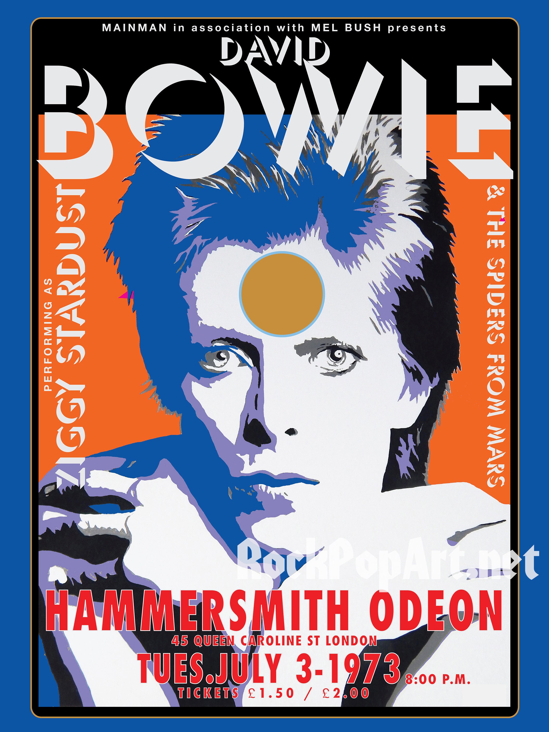 DAVID BOWIE July 3 1973 London Concert Posters Re-imagines the