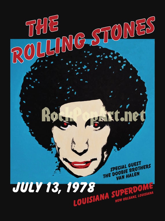 ROLLING STONES 1978 Tour Poster Featuring Charlie Watts Re