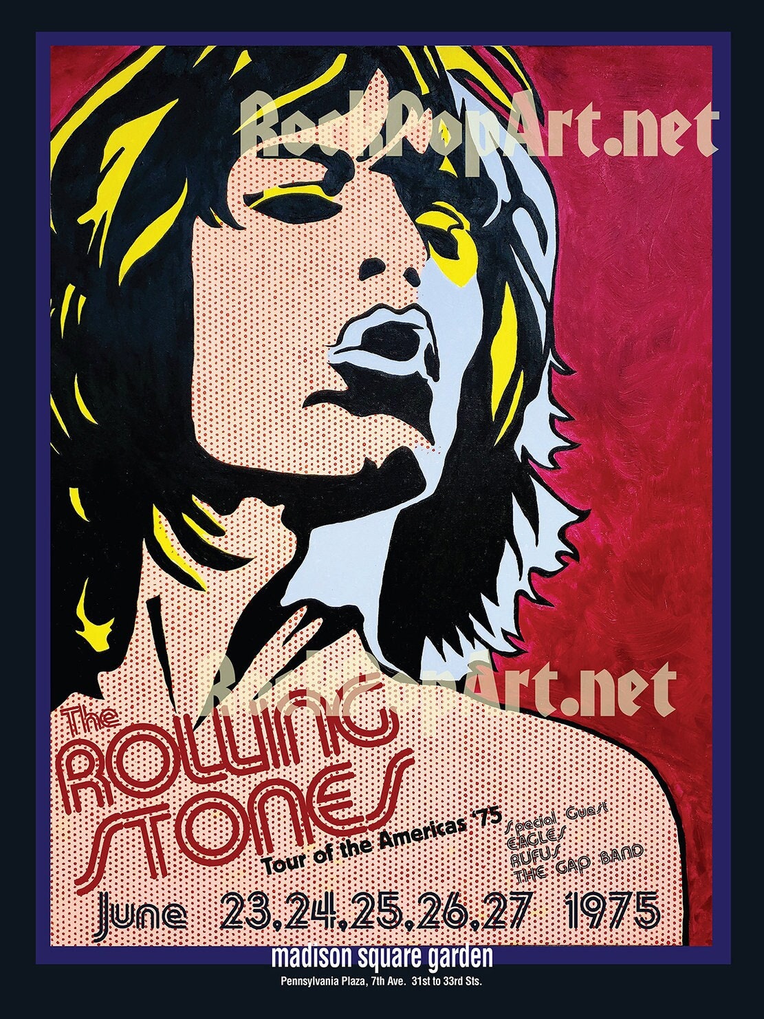 ROLLING STONES Mick Jagger Madison Square Garden NYC 1975 Concert