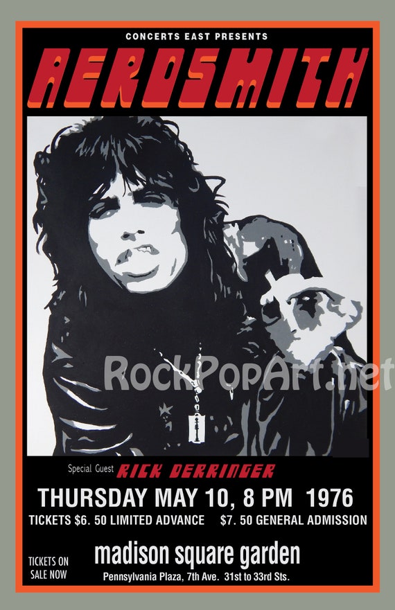 アート・デザイン・音楽 THE AMERICANS AEROSMITH 1978 Hollywood & MSG '76 Concert Posters Re