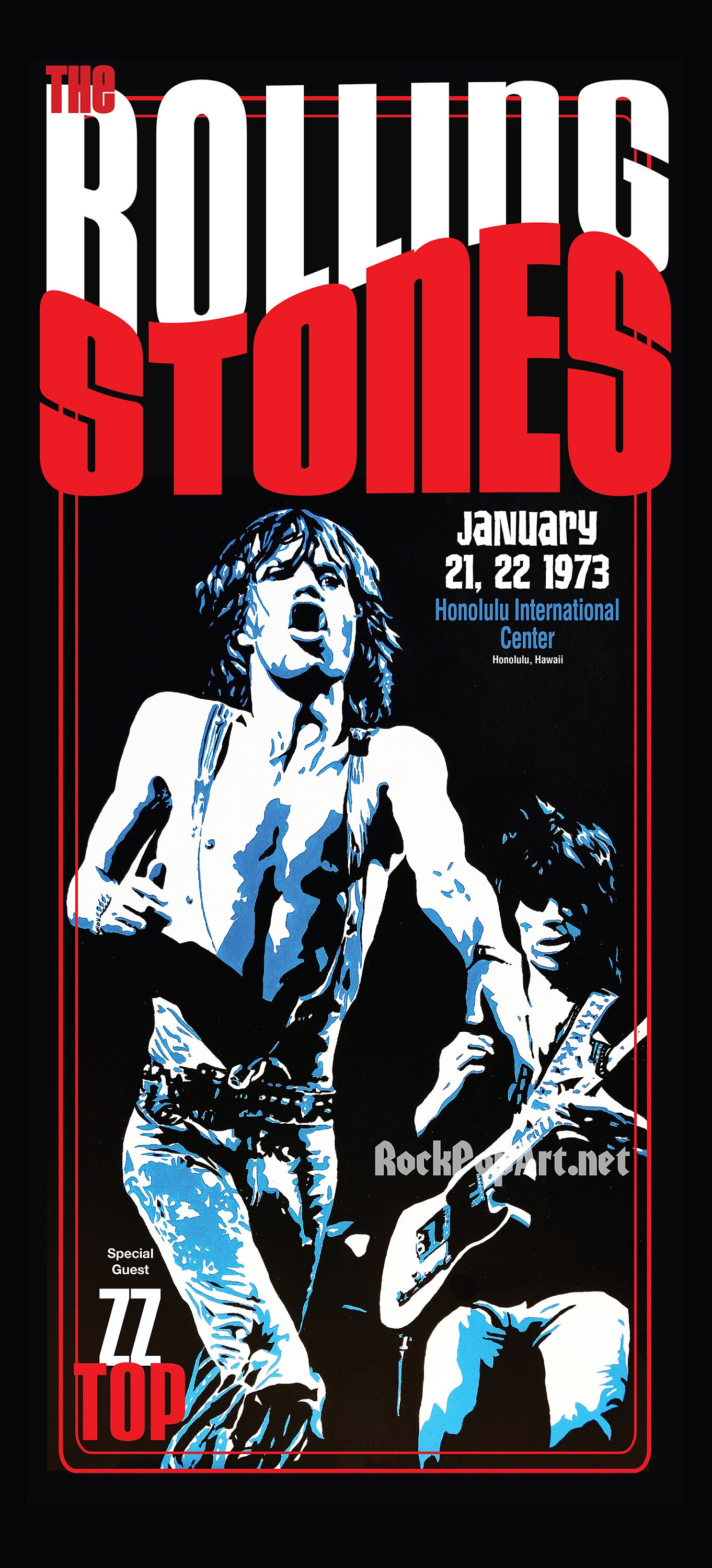 ローリング ストーンズ 1973 コンサート ポスターがオリジナルを