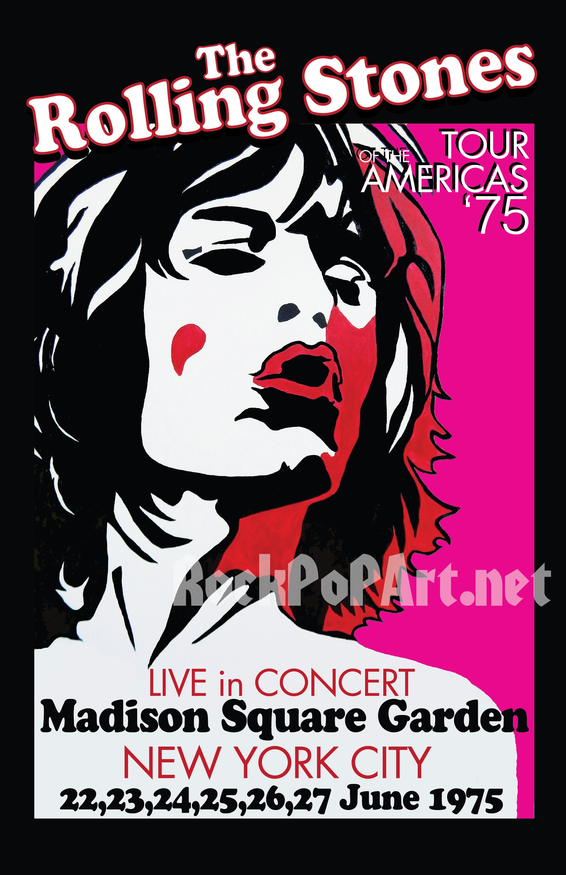 The Rolling Stones モノクロポスター Amazon.com: Posterazzi The Rolling Stones Group Black And