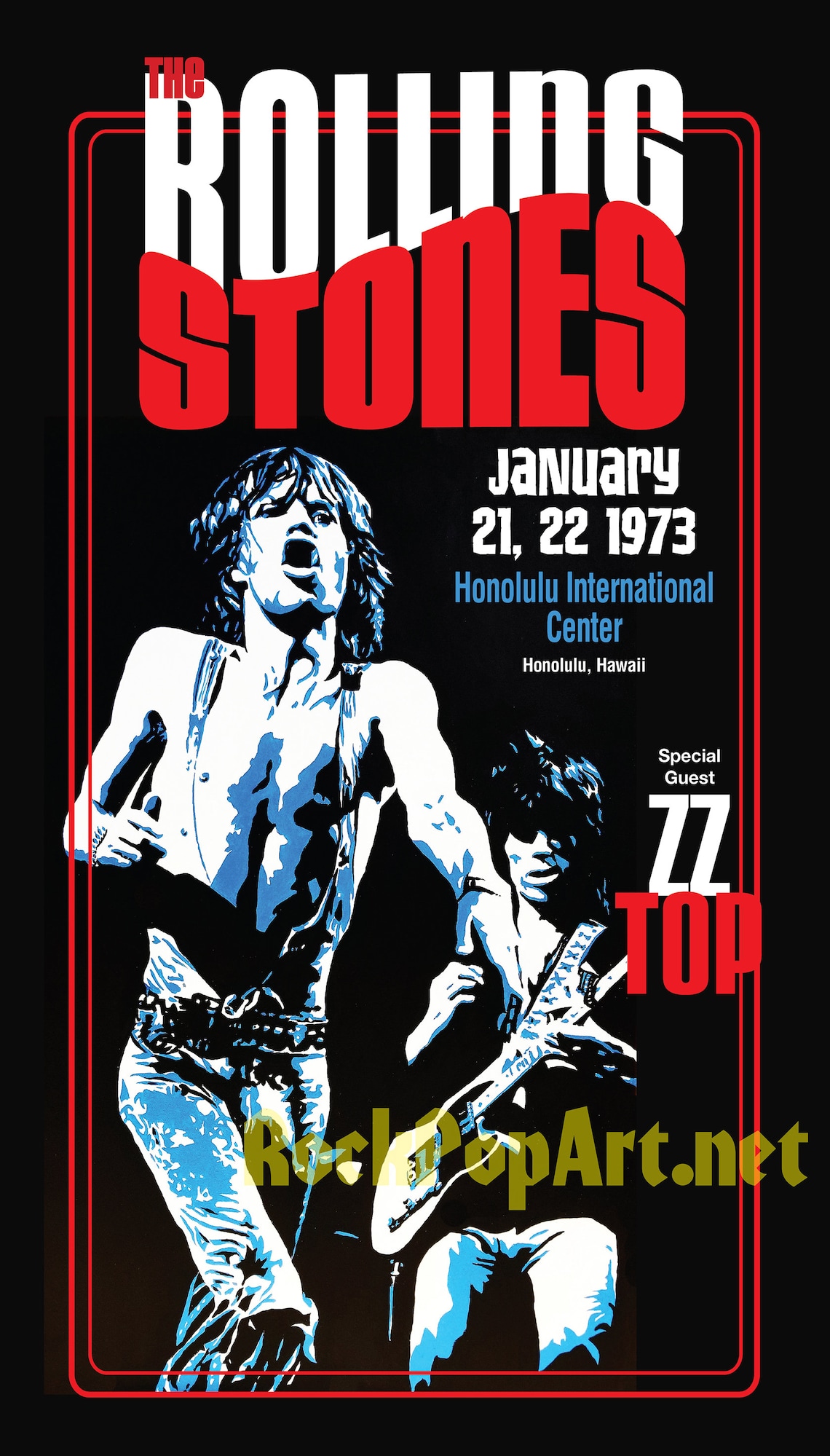 ROLLING STONES 1973 Concert Posters Re-imagines the Original! Retro ...