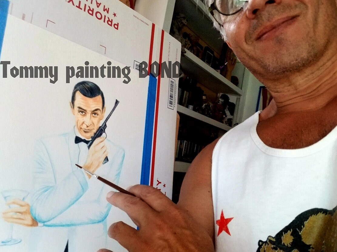 JAMES BOND Martini Art featuring Sean Connery re-imagines the