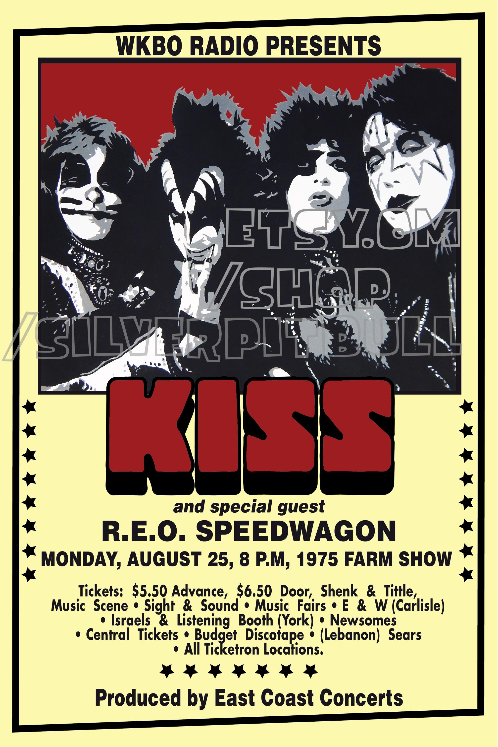 KISS 1975, 76, 78 Framed Canvas Posters, Vintage Style - Etsy