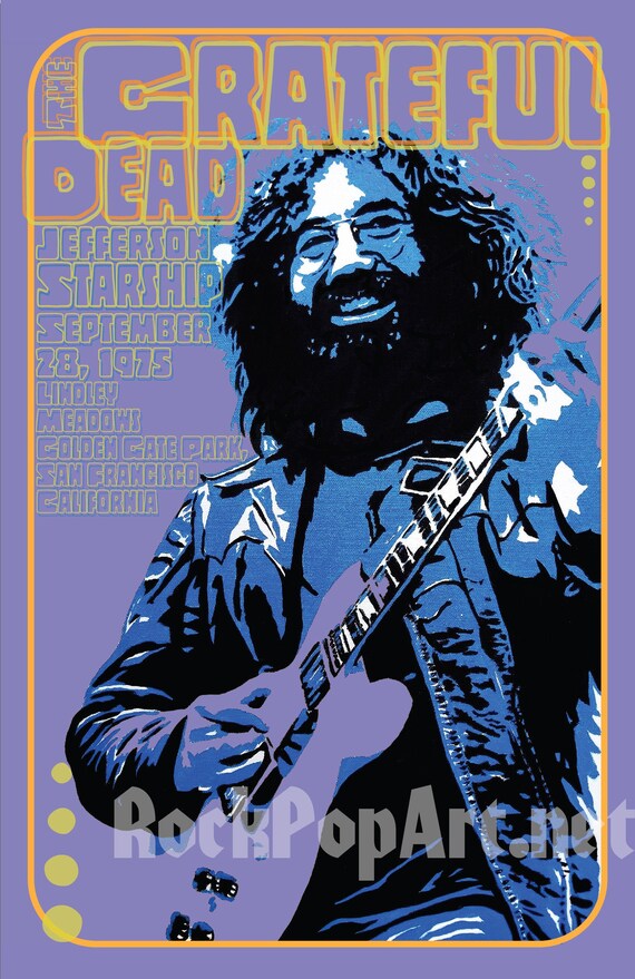 GRATEFUL DEAD Jerry Garcia 1975-82 Concert Posters Re-imagined Pop