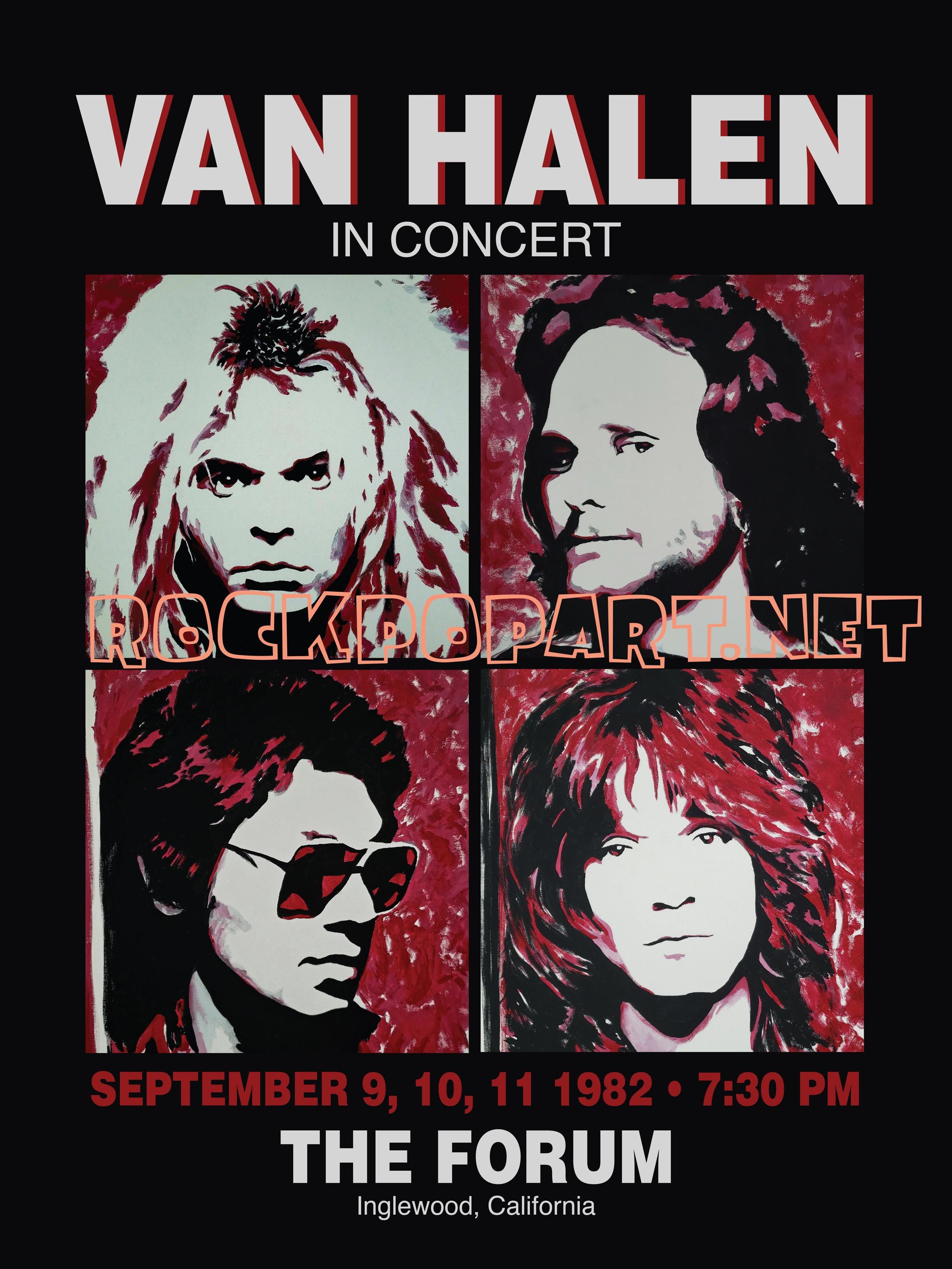 Van Halen 1982 Diver Down Concert Posters – Roth, Eddie, Michael