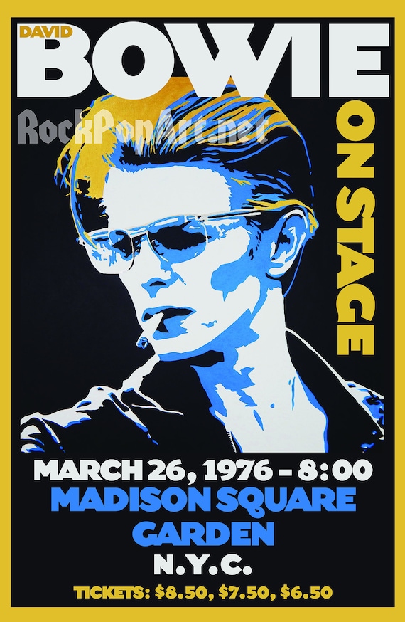 DAVID BOWIE 1976 NYC & London Concert Tour Poster Re-imagines the