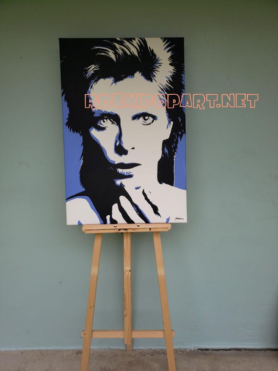 Original DAVID BOWIE Pop Art Painting! 24