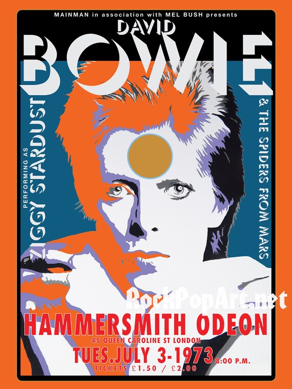 DAVID BOWIE July 3 1973 London Concert Posters Re-imagines the