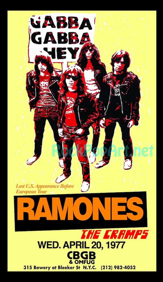 RAMONES 1977 and 1978 Tour Concert Posters Re-imagines the