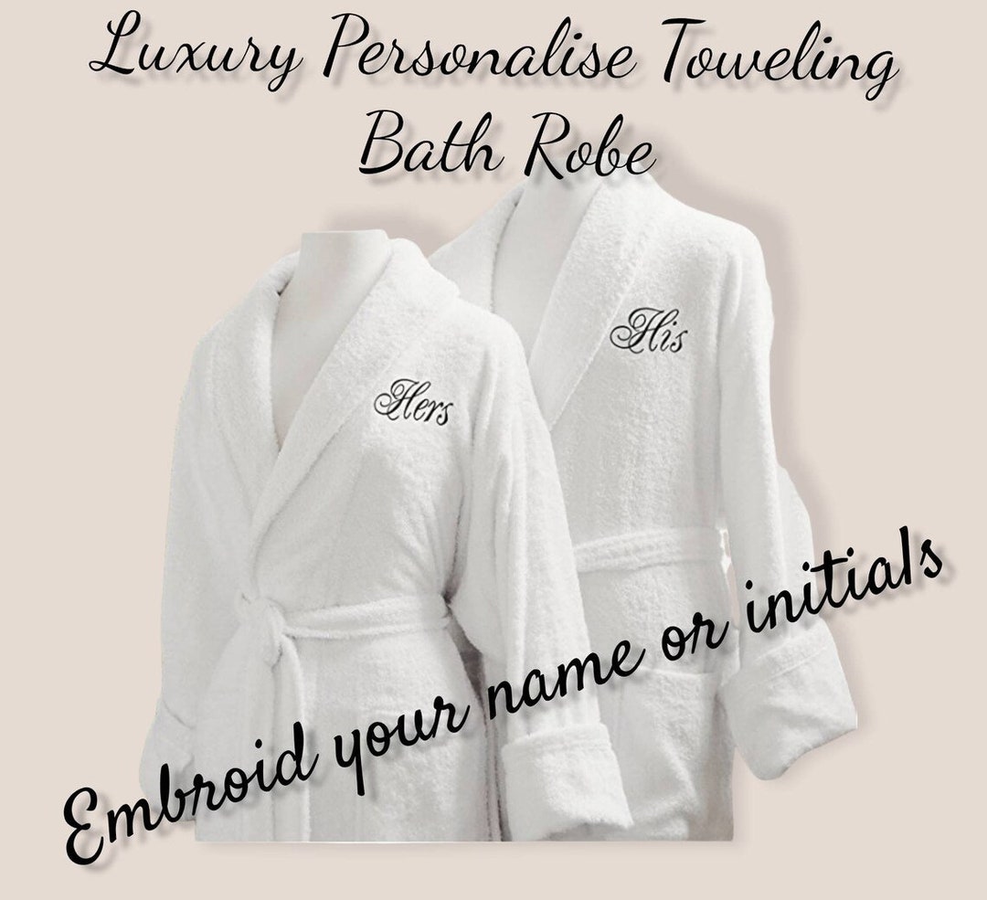 Bath Robe / Gown Personalized Embroidery Unisex Premium Luxury