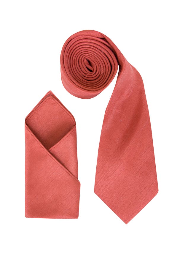 Orange Dupioni Silk Pocket Square Full-Sized 16/" x 16/"