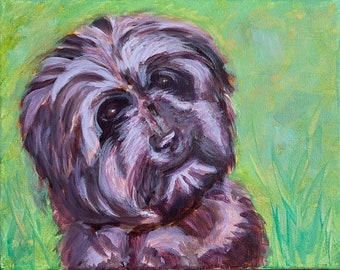 Custom Pet portrait Painting, Pet Portrait Hand Painted Dog Commission Personalized Pet Acrylic Painting Dog Memorial Gift Acrylic Cat