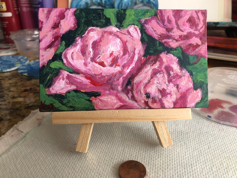 Roses Acrylic painting in impressionistic style by Komal Wadhwa