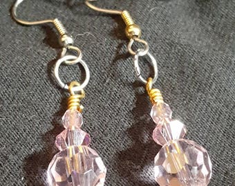 Crystal Dreams pink crystal earrings