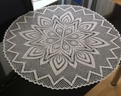 crochet doily white tablecloth extra large round tablecloth crocheted lace doily 100 Cotton white lace
